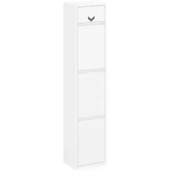 LUQE 3 Weiß - Mülltrennsystem 45 L (3 x 15 L)  Abfalltrenner, Recycling,  Mülltrenner, Abfalleimer, Mülleimer, Abfallsammler, Wertstoffsammler