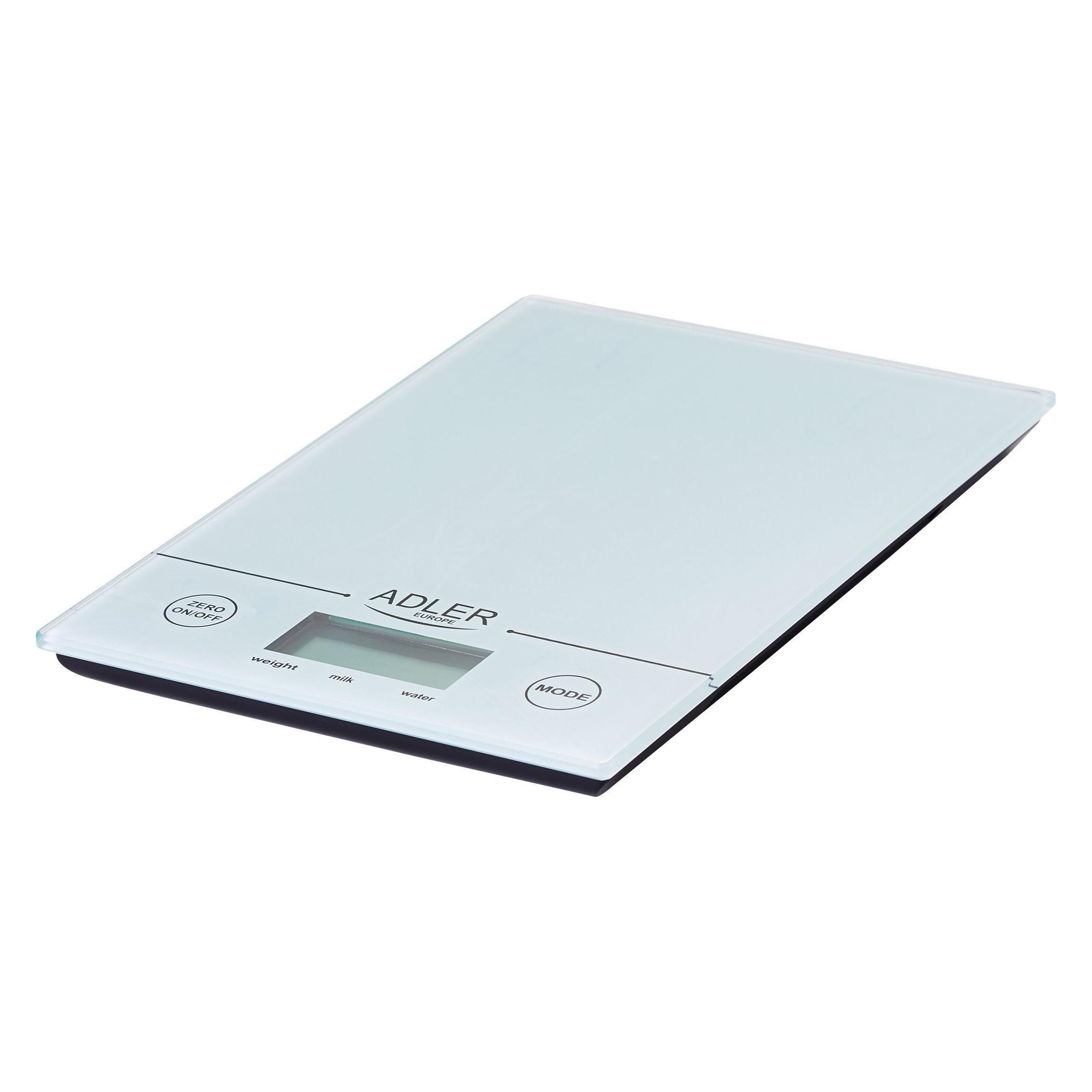 Adler AD 3138 w Küchenwaage Elektronische Küchenwaage Weiss Arbeitsfläche Quadratisch (AD 3138 biala)