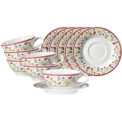 Ritzenhoff & Breker, Tasse, Shanti Ostfriese Teetassen mit Untertassen (100 ml, 6x)