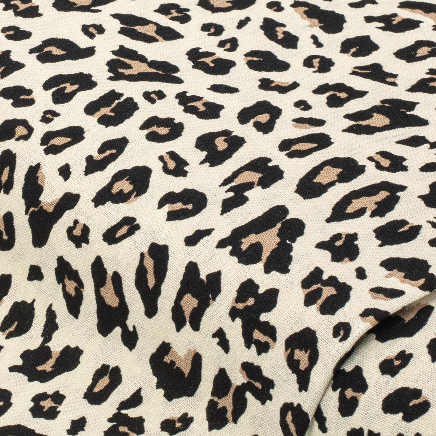 Viskose-Leinen "Leopard", natur-color