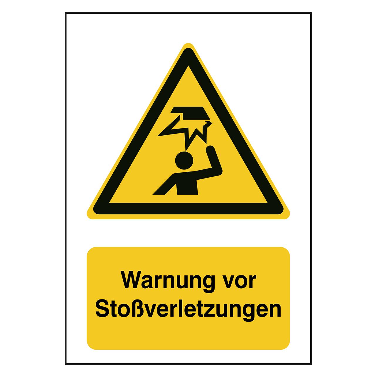 Brady B-862, Toughwash-Warnschild, W020 - Warnung vor Hindernissen im Kopfbereich, Polyester, Schw (237038)