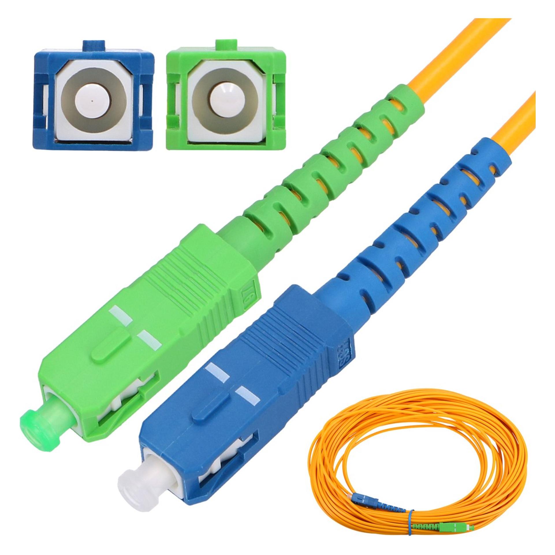 Extralink SC/APC-SC/UPC | Patchcord | Jednomodowy, Simplex, G652D, 3mm, 0.5m (0.50 m) (EX.16392)