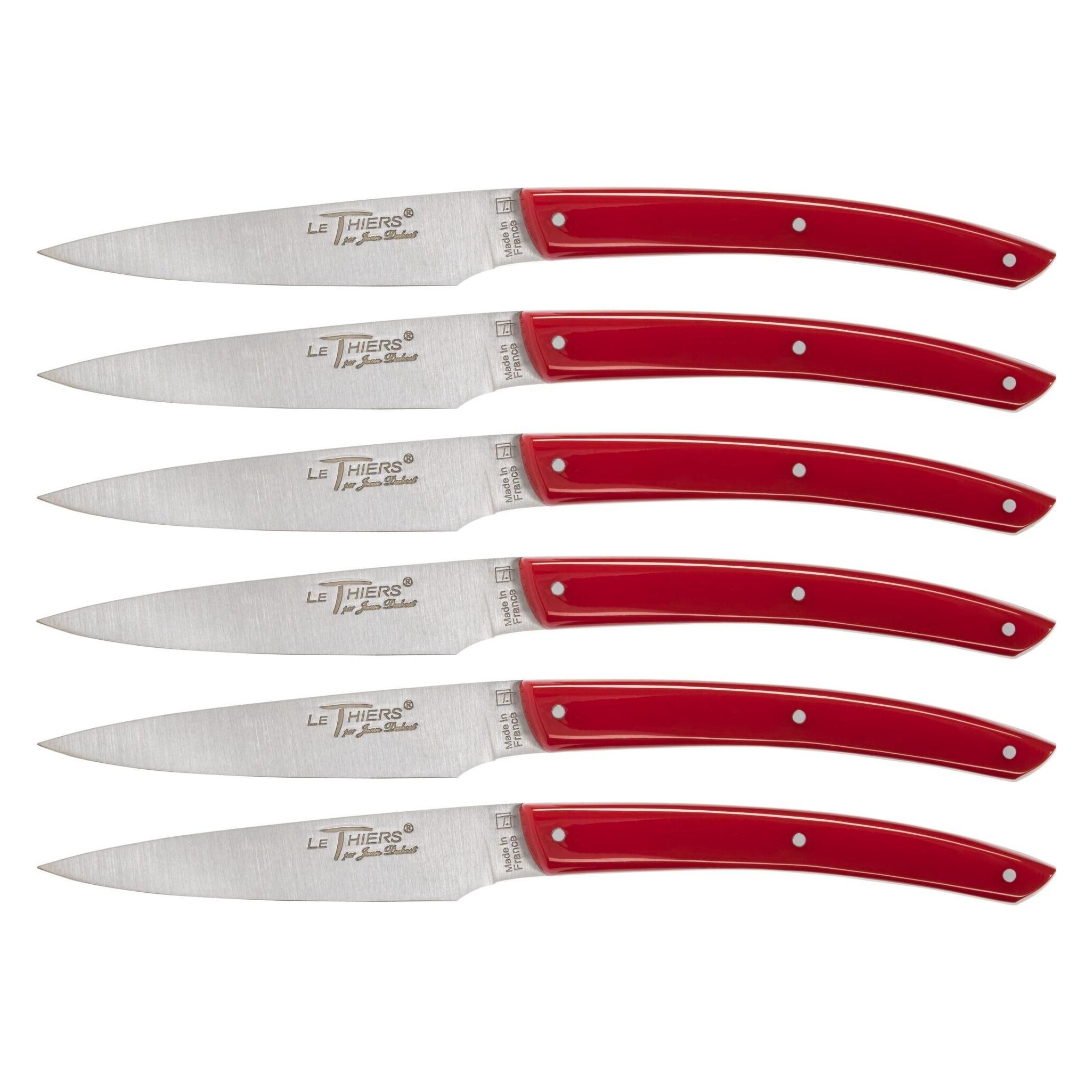 Laguiole Jean Dubost Messer Set 6 tlg., Acrylic Red (10.50 cm) (J06TA720A20357)