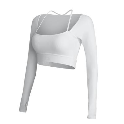 Sporttop YEAZ "Long Top CLUB LEVEL", Damen, Gr. S, weiß, Obermaterial: 78% Polyester PES. 22% Elasthan EL., Sweatshirts Sporttop