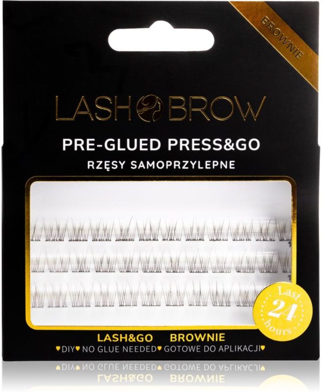 Lash Brow Press&Go Self-Adhesive Eyelashes self-adhesive cluster lashes No Make Up Brownie 1 pc