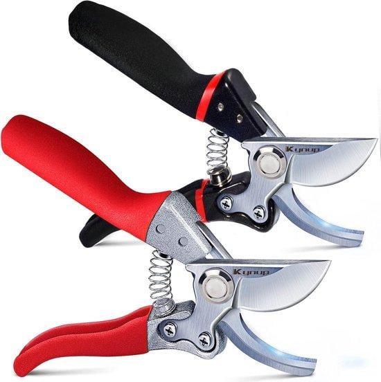 Set van 2 professionele handmatige snoeischaren van staal in multicolor voor professionals