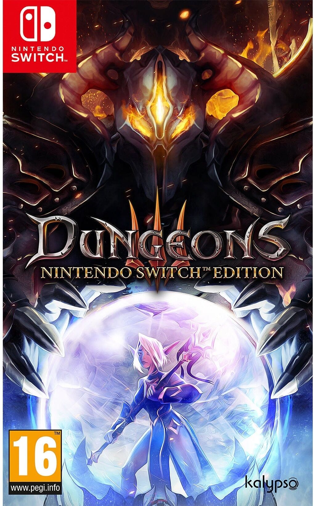 Kalypso Media Group Dungeons 3: Nintendo Switch Edition (Game Cartridge) for Nintendo Switch, Build an Empire of Evil, Real-Time Strategy, 20-Mission Campaign