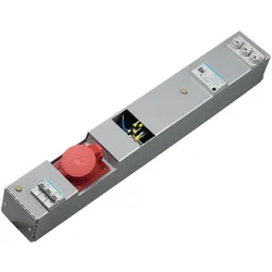 Hager ZAH017L Steckdosenleiste, KVS, 1 x CEE 32A 3p,1 x Platz für Drehstrom-Hutschienenzähler