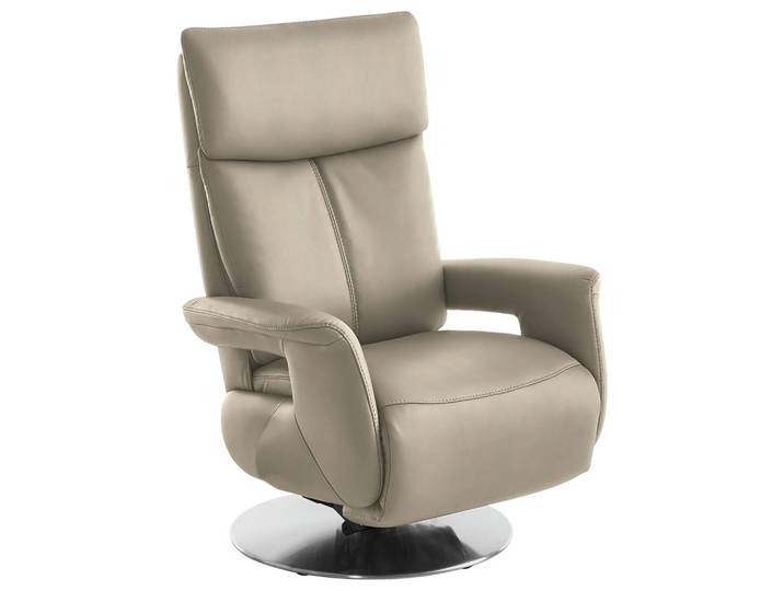 Cantus Relaxsessel, Creme, Metall, Echtleder, Color-Finish-Leder, 78x112x85 cm, Fussart wählbar, Lederauswahl, Stoffauswahl, Liegefunktion, Aufstehhilfe, Herz-Waage-Funktion, Wohnzimmer, Sessel, Relaxsessel