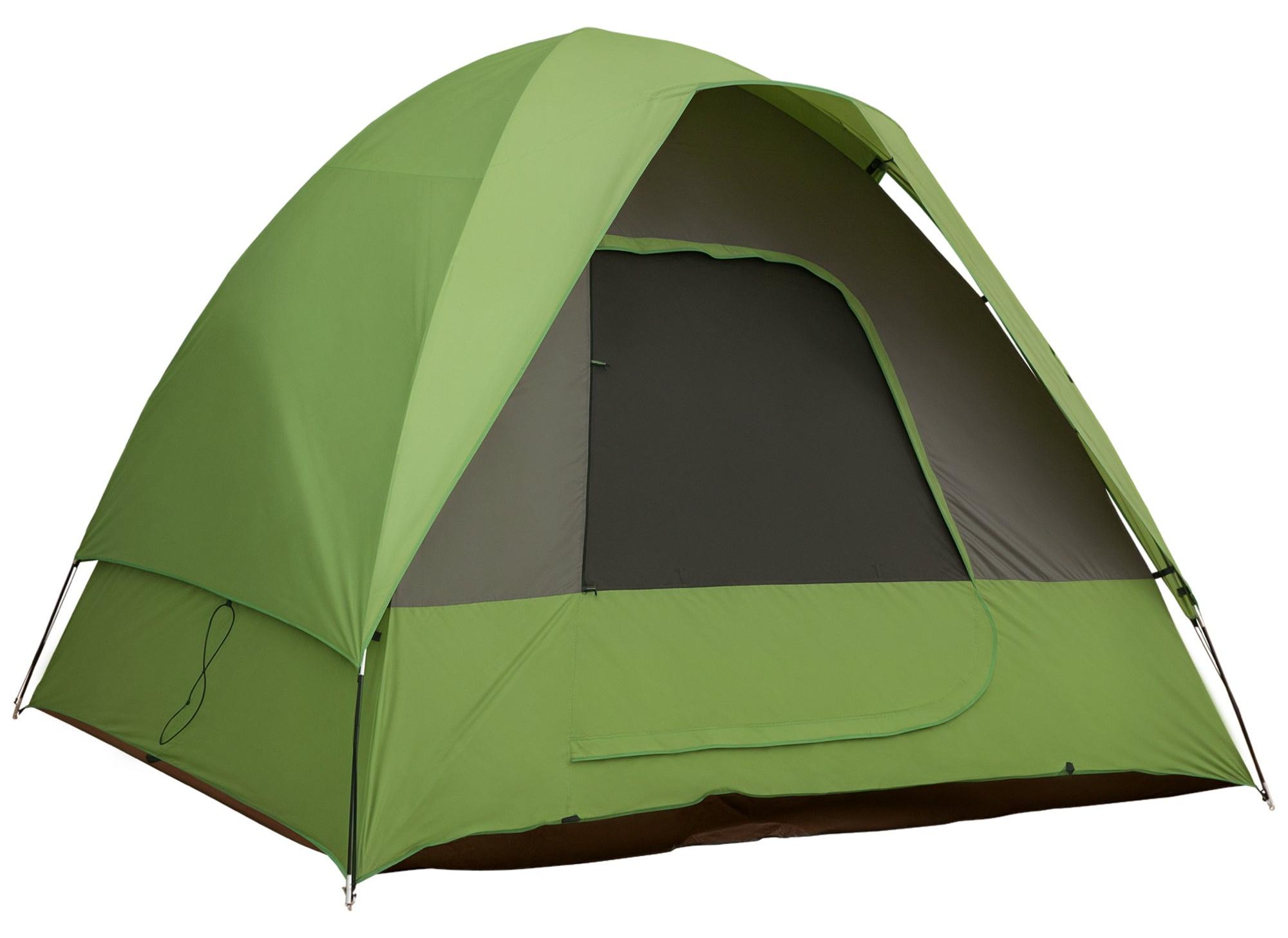 Zelt - Familienzelt - für 4 bis 5 Personen - mit Glasfasergestell - grün - 300x300 cm