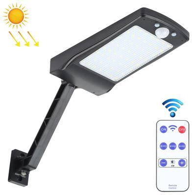 Everyday Crate Remote Control Solar Wall Light With Motion Sensor & IP65 Waterproof 56 LED Security Lamp Remote Control Solar Wall Light With Motion Sensor & IP65 Waterproof 56 LED Security Lamp