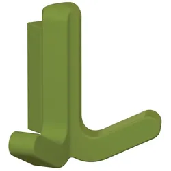 Hewi, Kleiderhaken + Wandgarderobe, Doppelhaken Serie 477 matt, elastisch Kunststoff (TPU) 74 apfelgrün Höhe 69 mm