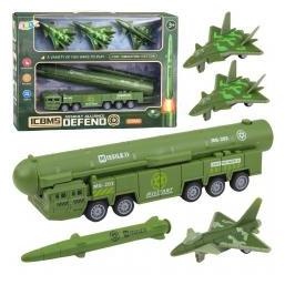 Lean Toys Militär-Set mit LKW, Kampfjets und motorisiertem Raketenwerfer (67992741)
