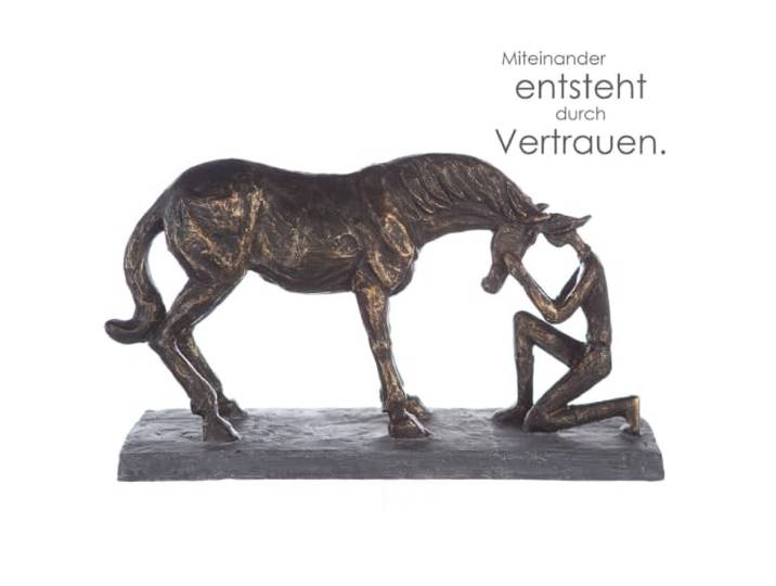 Casablanca - Sculptuur, decoratieve figuur - Comprehension- Poly - bronskleurig - 32 x 19 cm
