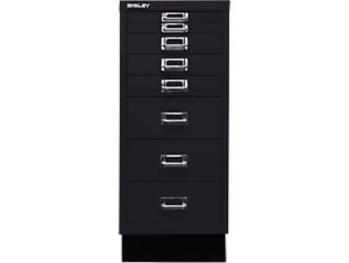 Bisley Schubladenschrank 29er Serie 8 Schübe Schwarz 279 x 380 x 670 mm