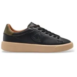 Blauer für Herren. F6BUCK14 Buck14 Sneaker aus Leder in Schwarz (44), Wohnung, Schnürsenkel