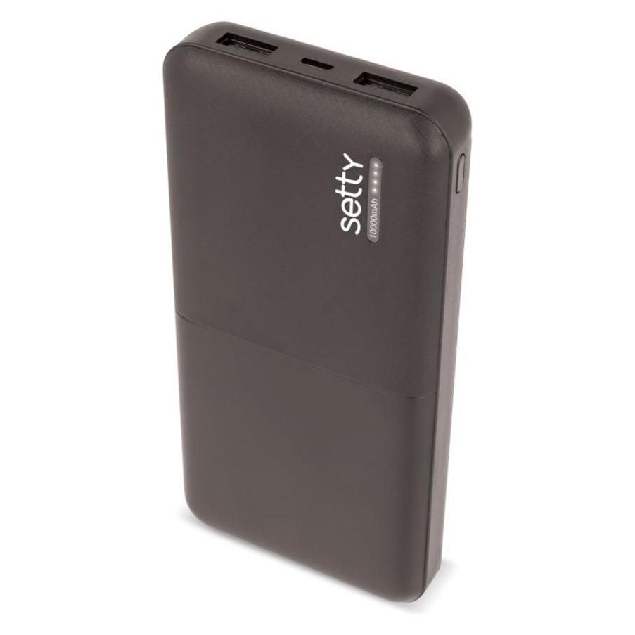 Setty Powerbank 10000 mAh SPB-10 schwarz (10000 mAh, 17 W, 37 Wh) (GSM043160)