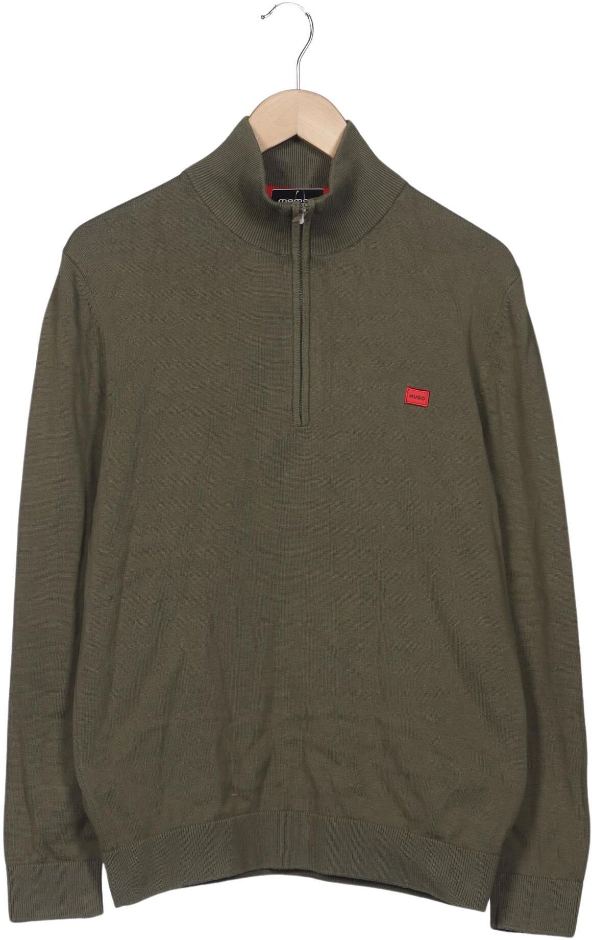 Hugo by Hugo Boss Herren Pullover, Grün, Gr. L, Baumwolle - Second Hand