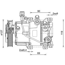 Kompressor Klimaanlage MAHLE ACP 1464 000P für Hyundai I20 II