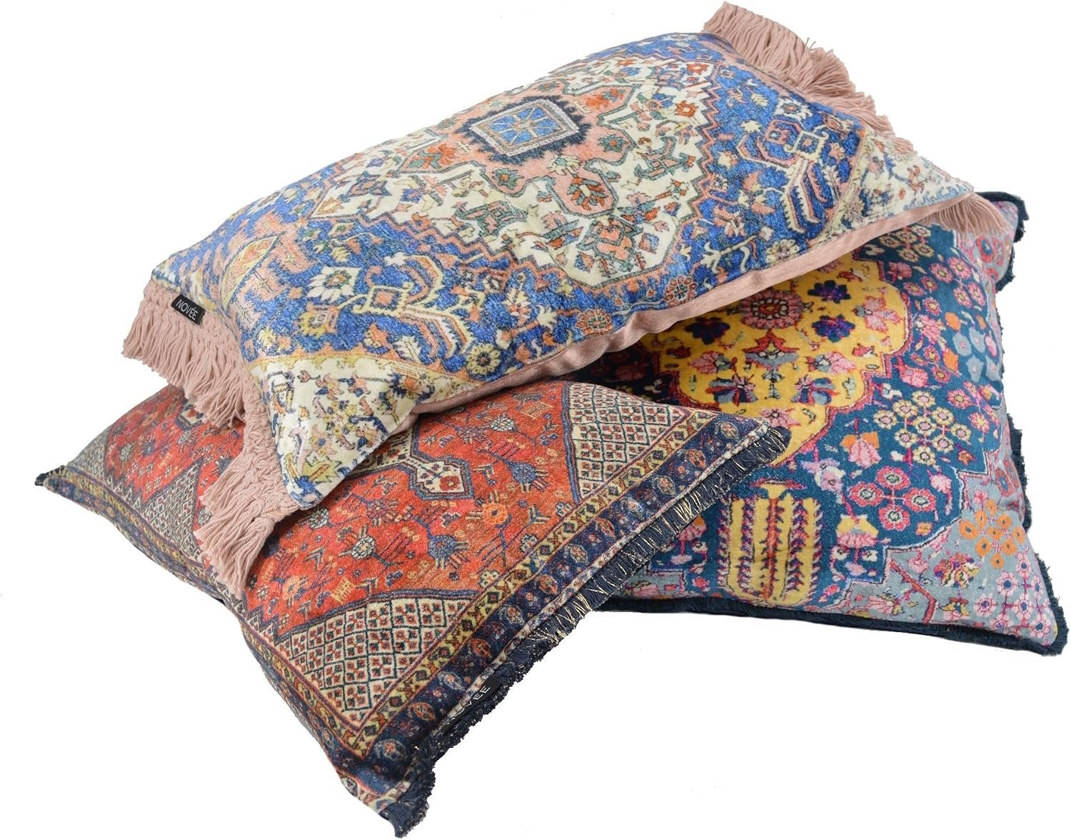 Persian Veda kussen van viscose en katoen, 45 x 45 cm