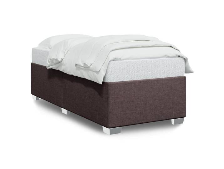 furnicato Bettgestell Dunkelbraunes Stoffbett 190x90x46 cm mit verstärkten (1-tlg)