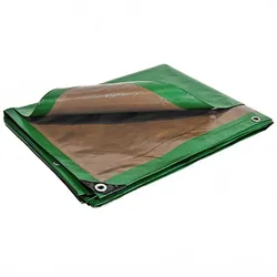 Tecplast Gartenplane 8 x 12m Grün und Braun PE hochfest 250g/m2