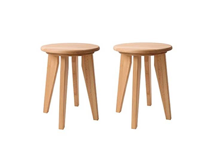 Krok Wood 2X Hocker aus Massivholz 35x35x46 cm (Dresden)