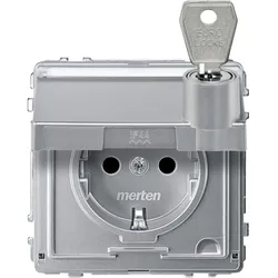 Merten SCHUKO-Steckdose alu MEG2317-7260