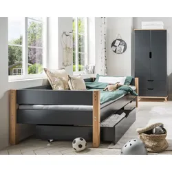 INFANSKIDS »Infanscolor« Kinderzimmer Kinderbett anthrazit  – erhältlich in 2 Ausführungen