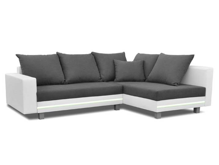 JVmoebel Ecksofa Weiße Wohnlandschaft im luxuriösen Design mit Kunstleder und Textil, Made in Europa
