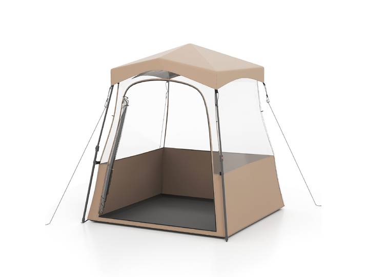 180 x 180 x 193 cm Sporttent Transparant Tent met Helder Zicht & Robuust Frame & Draagtas