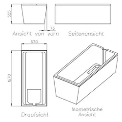 Neuesbad Wannenträger für Roca Contesa 170x70 SW11087