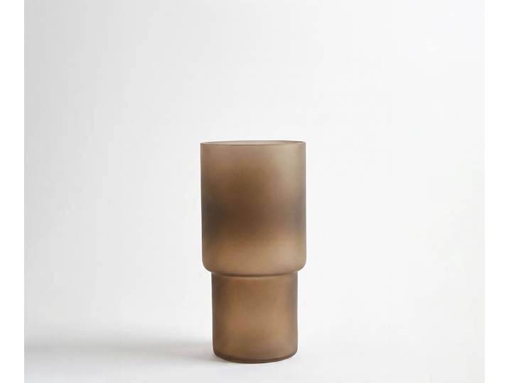 DELIFE Vase Columna B15 x T15 x H30 cm Glas Aurum Mundgeblasen, Wohnaccessoires