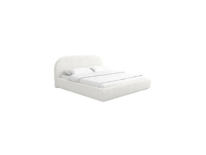 Design Polsterbett „Zahra“ mit Ablagefach, Bouclé Weiss BLOOMINGLOFT Collection
