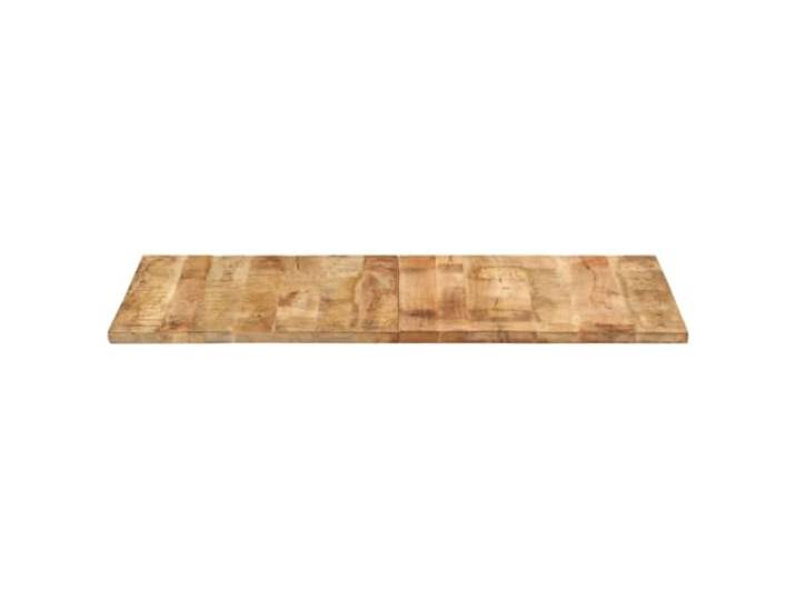 GKHPYURE Tischplatte aus Massivholz Mango 25-27 mm 120 x 60 cm Tropisches Hartholz, rohes Finish, poliert lackiert, 2 Holzbalken, leicht zu reinigen