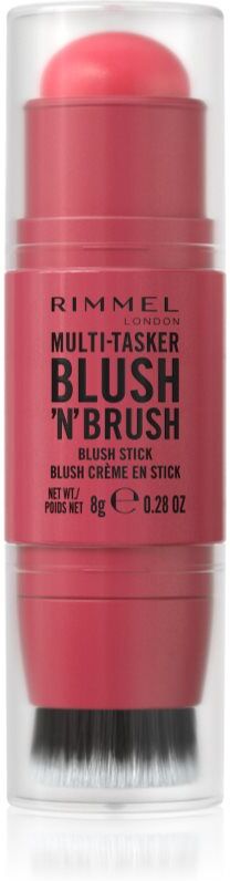 Rimmel Multi-Tasker Blush'N'brush blusher stick with a brush shade 150 Cherry On Point 8 g