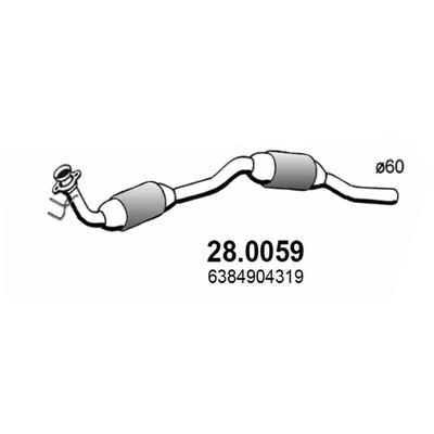 ASSO Katalysator 280059 vorne für Mercedes