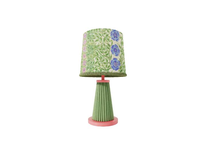 POPUS EDITIONS - Lampe de table WINNIE - Vert - Rotin laqué
