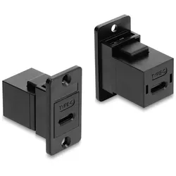 DELOCK Panel Mount USB 2.0 Type-C Buchse > Buchse schwarz