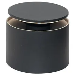 Zafferano Tragbare und wiederaufladbare Push Up Dunkelgraue LED-Tischlampe