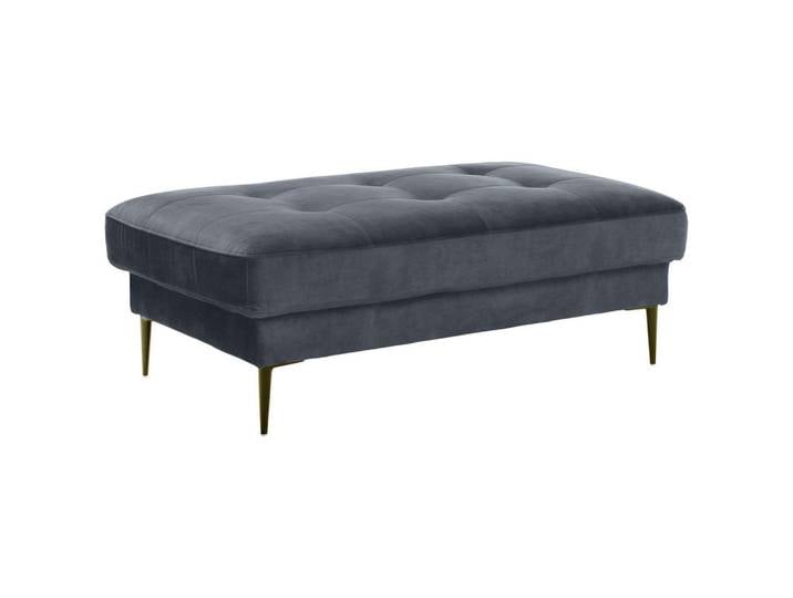 Hocker, Blaugrau, 125x42x72 cm, Textil, Rechteckig, Kaltschaumfüllung