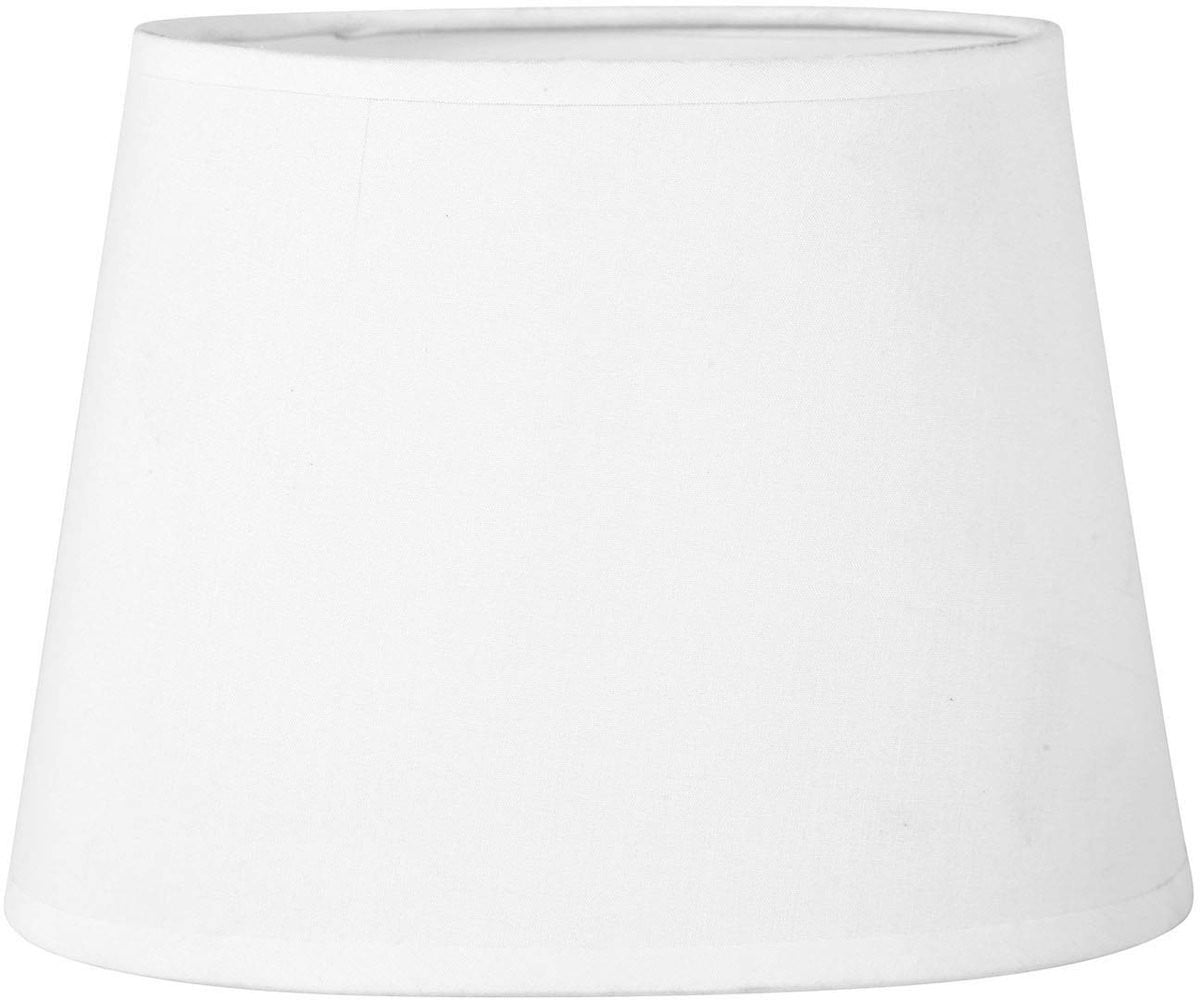 Omgoods Ovalen Lampenkap met Textuur en Witte Stof E14
