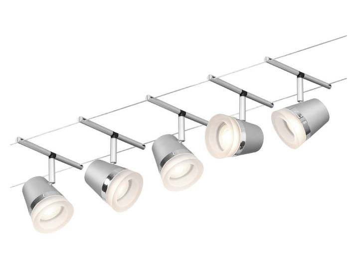 Paulmann LED-Seilsystemleuchte Cone Silber 16 × 1000 cm