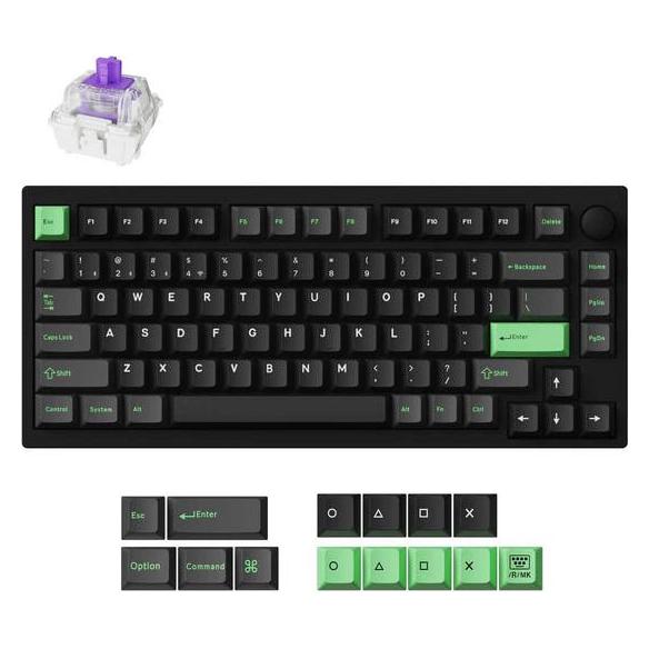 Keychron KEYBOARD WRL P1 HE RGB/BLACK P1H-M1Z (US, Kabelgebunden, Kabellos) (P1H-M1Z)
