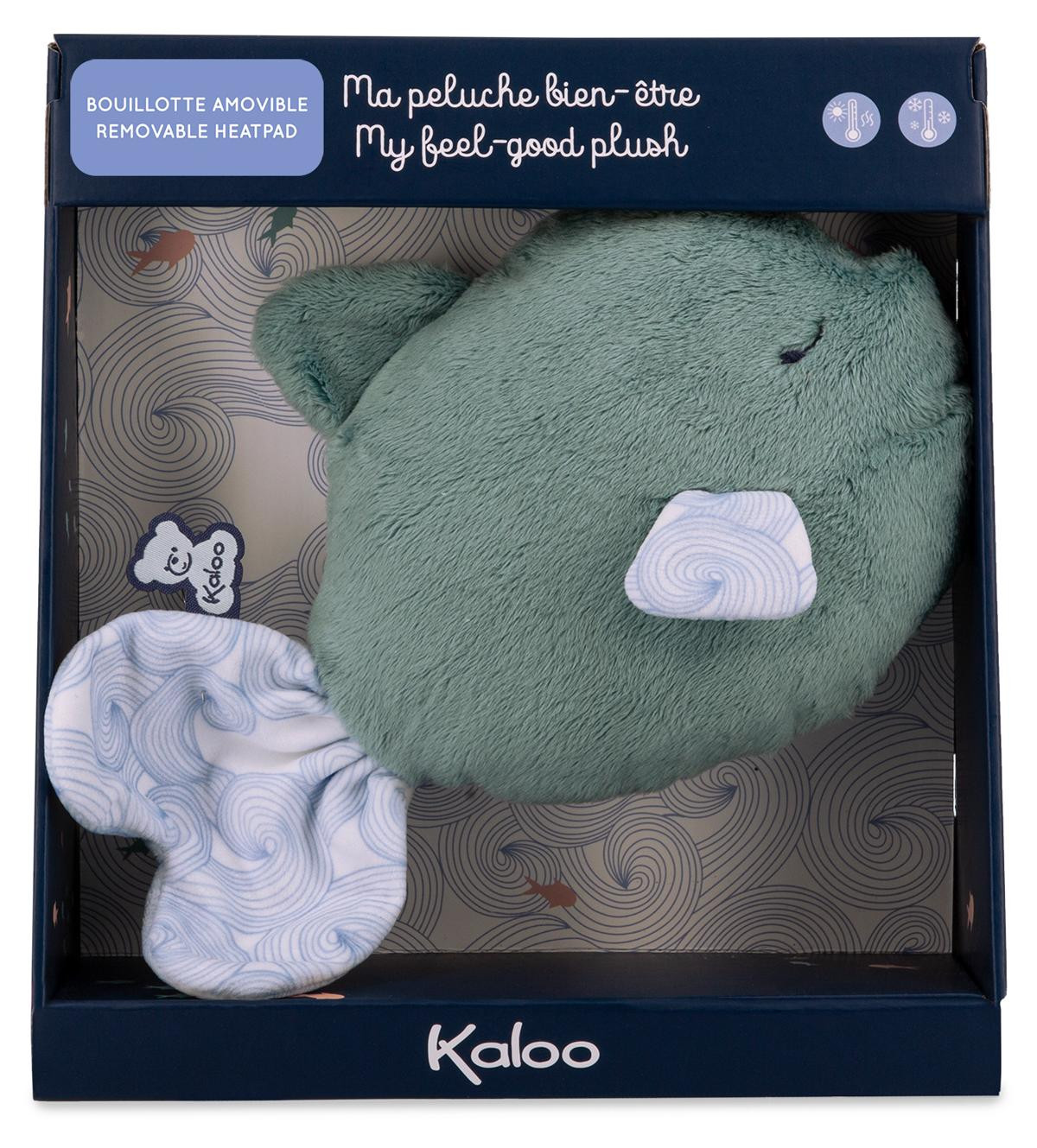 Kaloo Petit Calme Kalmerende knuffel voor baby's - Vis - Groen - 25 cm
