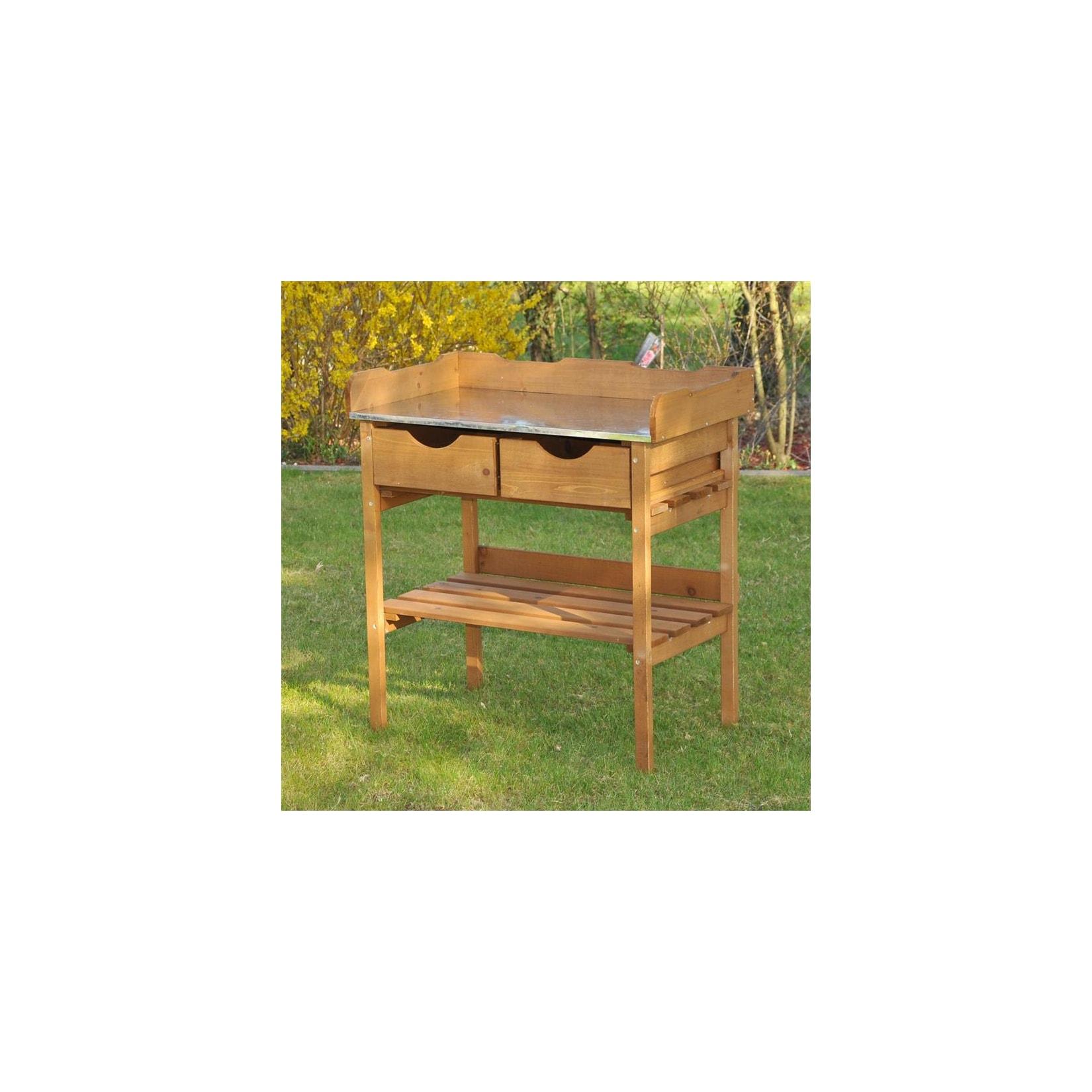 Dazikemo Pflanztisch Gärtnertisch Holz braun 80x45x86 cm