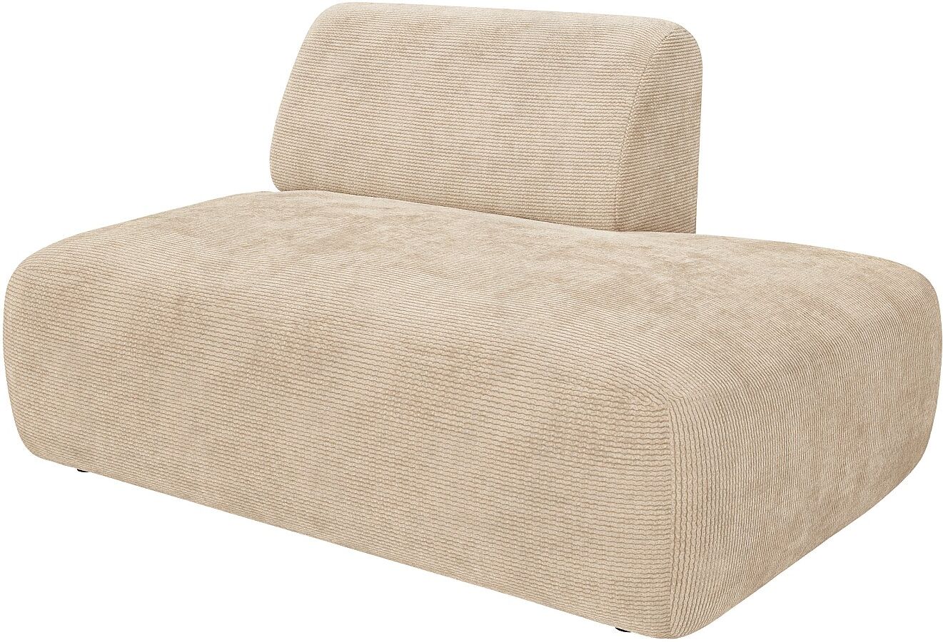 Unique Módulo chaiselongue derecho de pana fina beige de Maison Céphy - POGNI