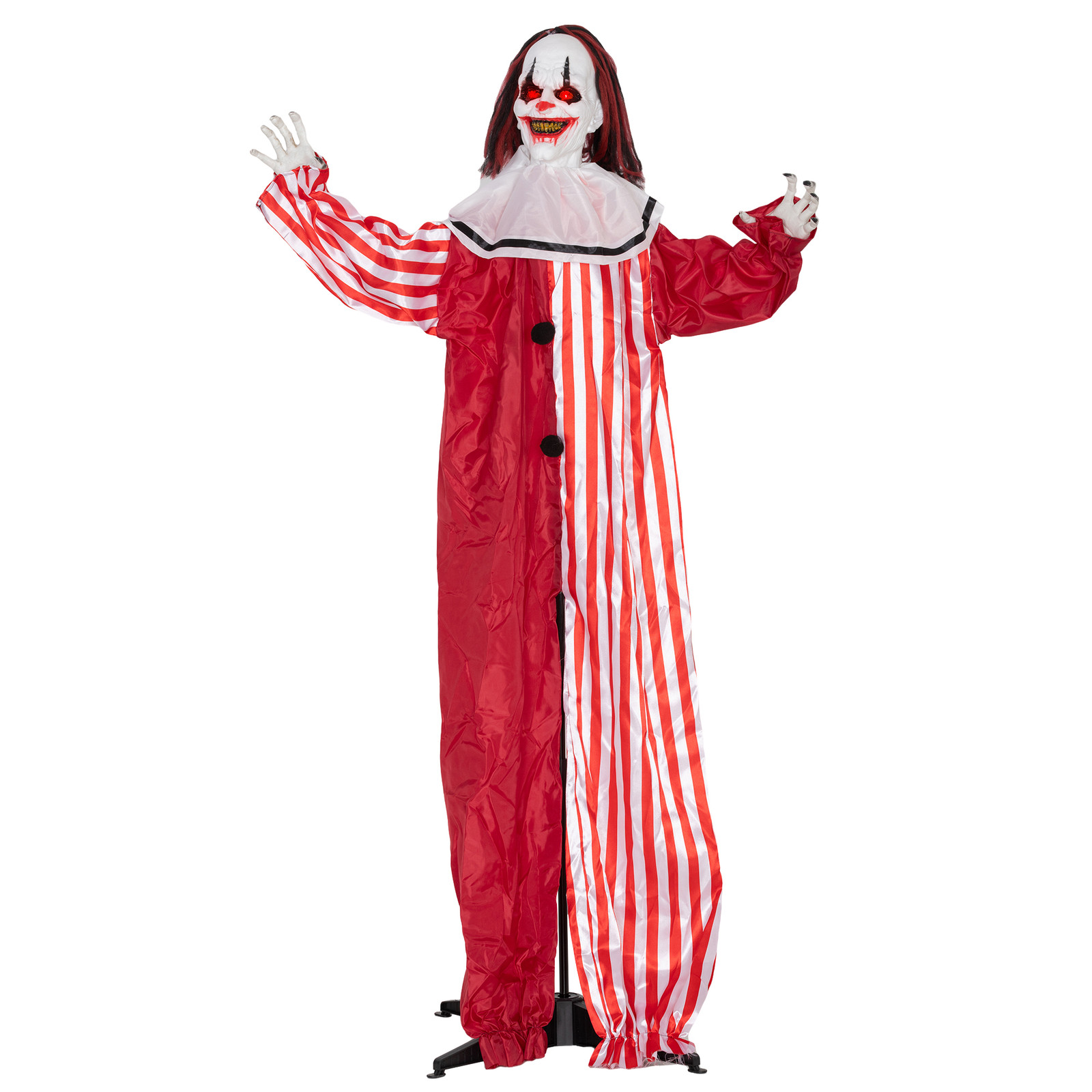 Outsunny Halloween Clown Decoratie met LED-verlichting en geluidseffecten, 165 cm