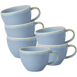 Villeroy & Boch, Tasse, Multipack Crafted Blueberry Kaffeeobertasse - 6 Stück (247 ml, 6x)