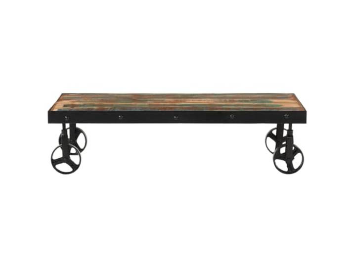 IBUQDDV Couchtisch mit Rollen Altholz Massiv 100x55x26 cm Massives Altholz, Teakholz, Mangoholz, Kiefernholz, Buche, handgefertigt, Rollen, stabile Tischplatte, Wohnzimmer